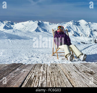 Apres ski at mountains during christmas Stock Photo