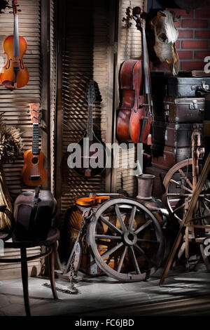 Still Life With Musical Instruments Stock Photo