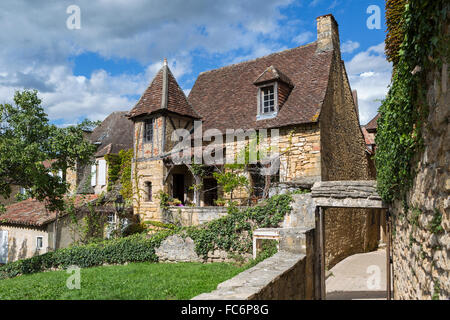 Houses, Sarlat-la-Caneda, Dordogne, France Stock Photo