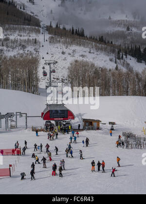 Quicksilver Gondola, Park City Mountain Resort, Utah. Stock Photo