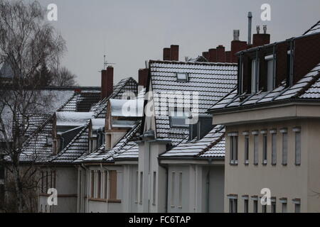 roofs with snow Stock Photo