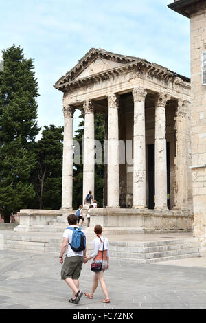 temple of Augustus in Pula Stock Photo