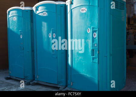 mobile toilets Stock Photo