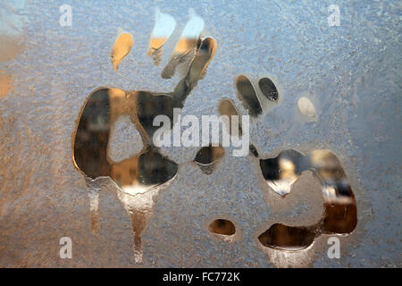 Frost on a window Stock Photo