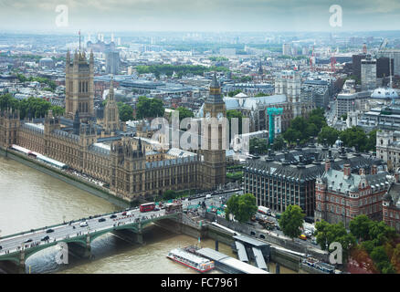 Aerial view of London cityscape, Middlesex, United Kingdom Stock Photo