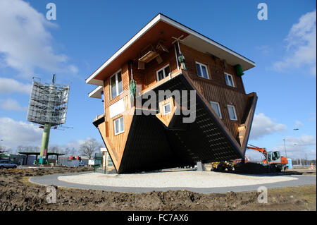 a house is upside down Stock Photo