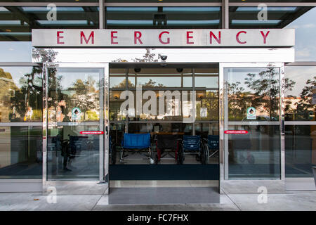 Sliding doors of emergency room in hospital Stock Photo