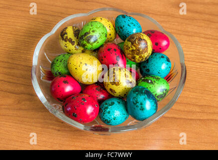 Easter quail eggs Stock Photo
