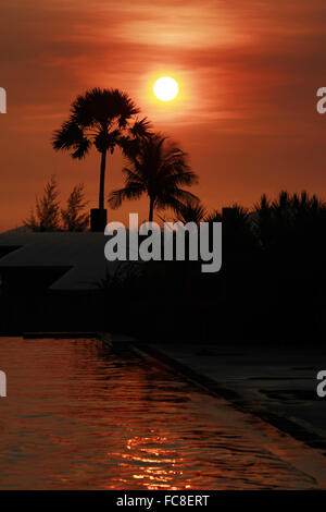 Beautifull tropical sunset Stock Photo