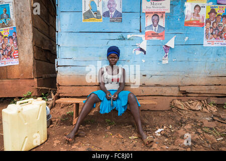 Street vendor, Jinja, Uganda, Africa Stock Photo