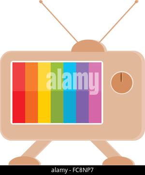 Retro television. Vector illustration Stock Vector Image & Art - Alamy
