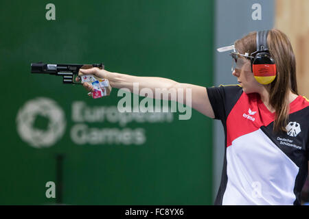 Monika Karsch (GER). Semi Final. Women's 25m Pistol. Baku Shooting Centre. Baku2015. 1st European Games. Baku. Azerbaijan. 20/06/2015. Stock Photo