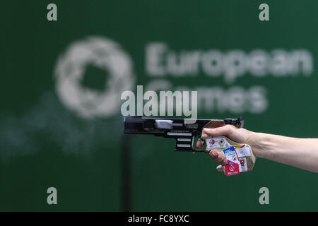 Monika Karsch (GER). Final. Women's 25m Pistol. Baku Shooting Centre. Baku2015. 1st European Games. Baku. Azerbaijan. 20/06/2015. Stock Photo