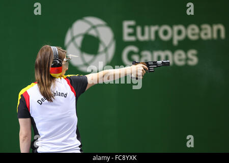 Monika Karsch (GER). Final. Women's 25m Pistol. Baku Shooting Centre. Baku2015. 1st European Games. Baku. Azerbaijan. 20/06/2015. Stock Photo