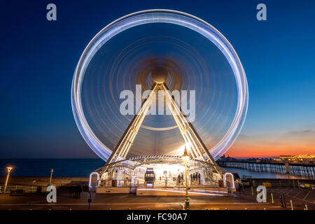 The Brighton Wheel, on the seafront at Brighton. Stock Photo