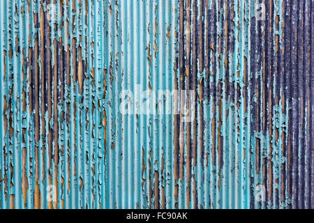 old roof iron which the surface is flaking and damaged Stock Photo
