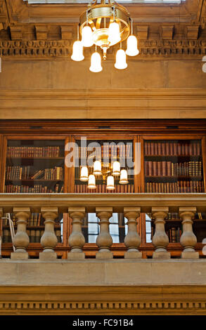 The Magnificent Oak Room inside Liverpool Central Library Stock Photo