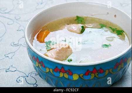 Uzbek fish soup Stock Photo