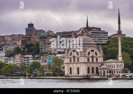 Mosque on the banks of the Bosphorus, Istanbul, Turkey, Europe Stock Photo