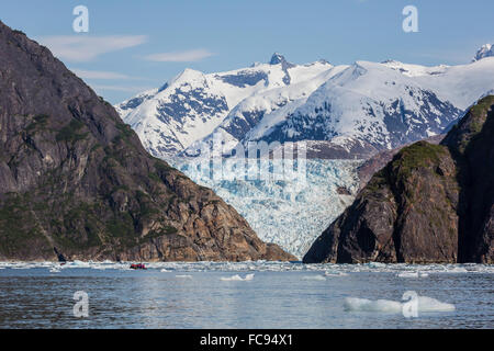 Scenic views of the south Sawyer Glacier in Tracy Arm-Fords Terror Wilderness Area in Southeast Alaska, United States of America Stock Photo