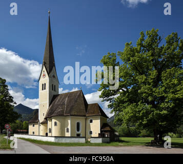 St. Leonhard Church, Schliersee, Upper Bavaria, Bavaria, Germany Stock Photo