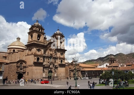 La Compania de Jesus in Plaza de Armas, Cuzco, UNESCO World Heritage Site, Peru, South America Stock Photo