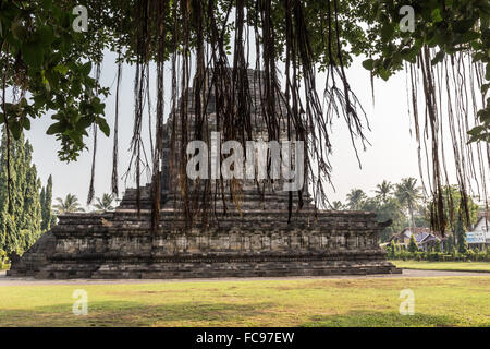 Mendut Buddhist temple, in Mendut village. Stock Photo