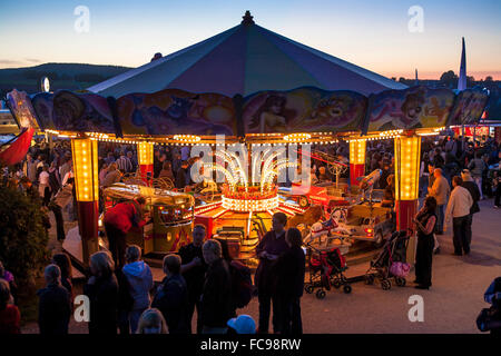 DEU, Germany, Sauerland region, Warstein, fair at the terrain of the international balloon festival in Warstein, carousel [the b Stock Photo