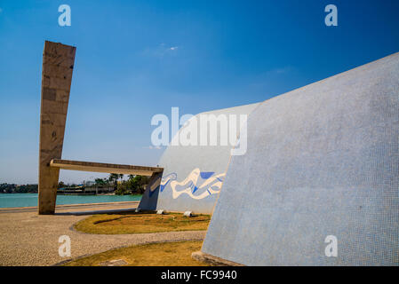 Church of St Francis of Assisi, designed by Oscar Niemeyer, Pampulha, Belo Horizonte, Minas Gerais, Brazil Stock Photo
