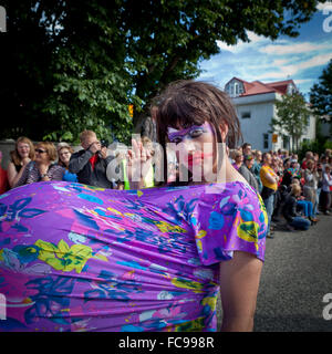 Drag Queen in the Gay Pride Parade, Reykjavik, Iceland Stock Photo