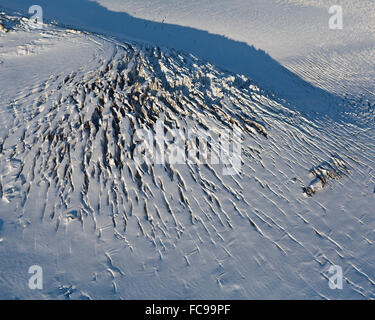 Aerial view of the area by Katla, a subglacial volcano under Myrdalsjokull Ice Cap, Iceland. Stock Photo