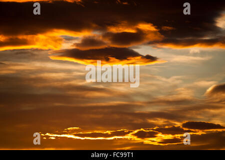 Beautiful skies, Midnight sun, Iceland Stock Photo