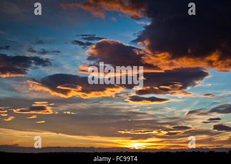 Beautiful skies, Midnight sun, Iceland Stock Photo