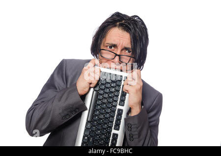 Funny man in business concept Stock Photo