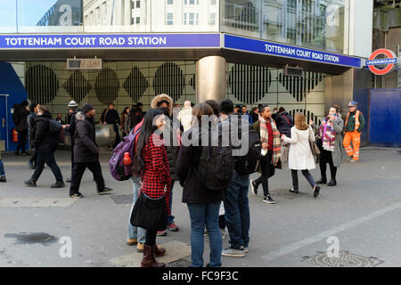 Exterior of Tottenham Court Road Station, London UK. Stock Photo