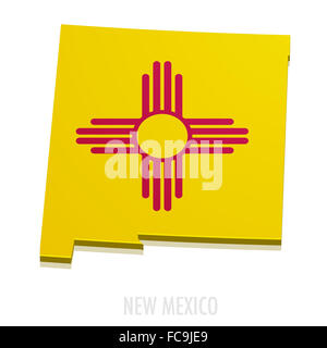 Map New Mexico Stock Photo