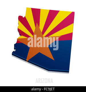 Map Arizona Stock Photo