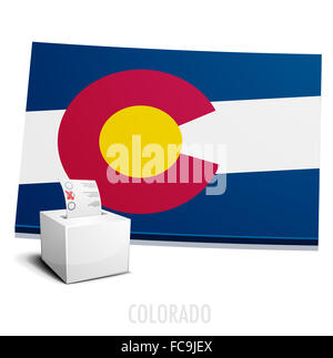 Ballotbox Map Colorado Stock Photo