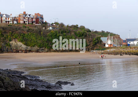 Beach Jacksons Bay, Barry Island, Vale of Glamorgan, South Wales, UK. Stock Photo