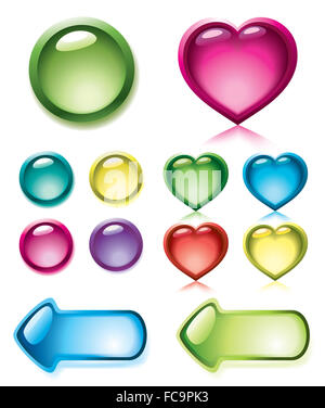set of glossy buttons Stock Photo - Alamy