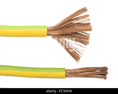 Exposed cables and wires Stock Photo