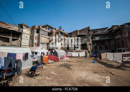 Nepal, Bhaktapur, one year after the earthquake Stock Photo