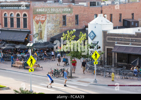 CoopersSmith's Brew Pub in the downtown historic shopping and restaurant district in Fort Collins, Colorado. Stock Photo