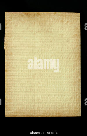Old worn paper folded Stock Photo