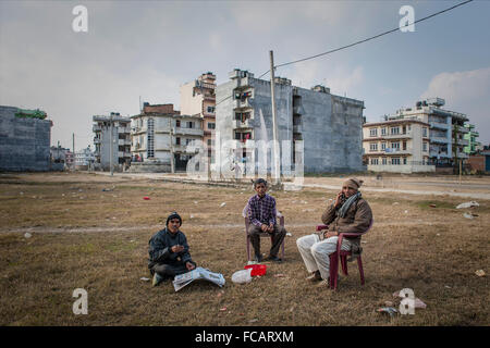 Nepal, Bouddhnath, one year after the earthquake Stock Photo