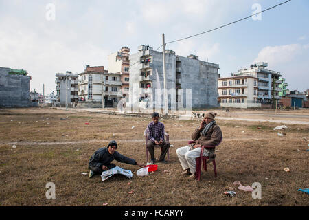 Nepal, Bouddhnath, one year after the earthquake Stock Photo