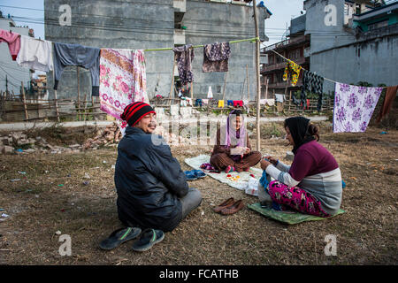 Nepal, Bouddhnath, one year after the earthquake Stock Photo