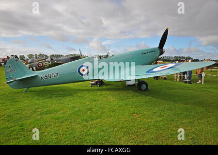 Tangmere Aviation Museum's replica of the prototype Spitfire K5054 at the 2015 Goodwood Revival. Supermarine Spitfire I Stock Photo