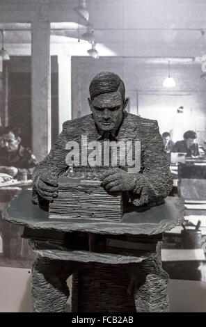 Alan Turing slate sculpture by Stephen Kettle at Bletchley Park Museum ...