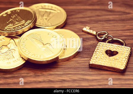 Lock of Golden Stock Photo